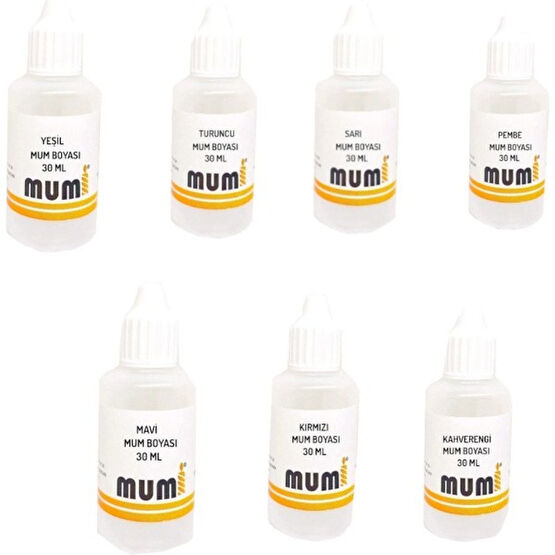 Mumi Sıvı Mum Boyası Seti 30 ml 7 Parça Mum Boya Fiyatı