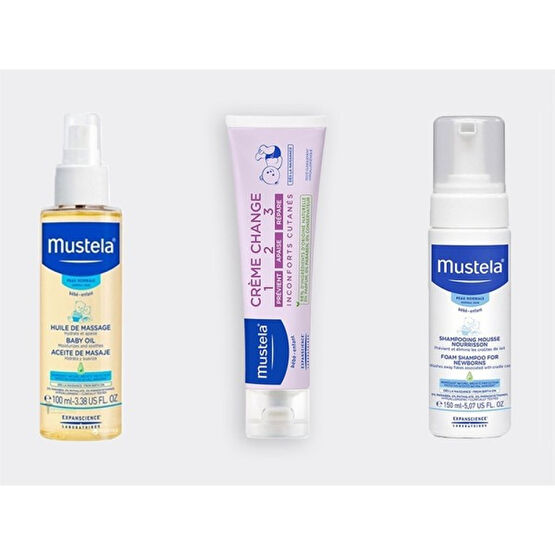 Mustela Pişik Kremi-Köpük Şampuan-Bebek Yağı Bebek Bakım Seti Bebek Bakım Seti Fiyatı