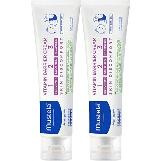 Mustela Vitamin Barrier 1-2-3 Cream Pişik Önleyici Krem 50 ml 2 Adet Pişik Önleyici Krem Fiyatı