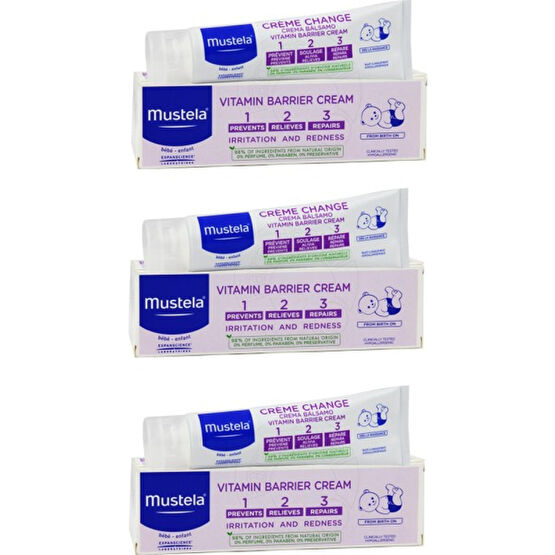 Mustela Vitamin Barrier 1 - 2 - 3 Pişik Kremi 50 ml 3 Adet Pişik Önleyici Krem Fiyatı