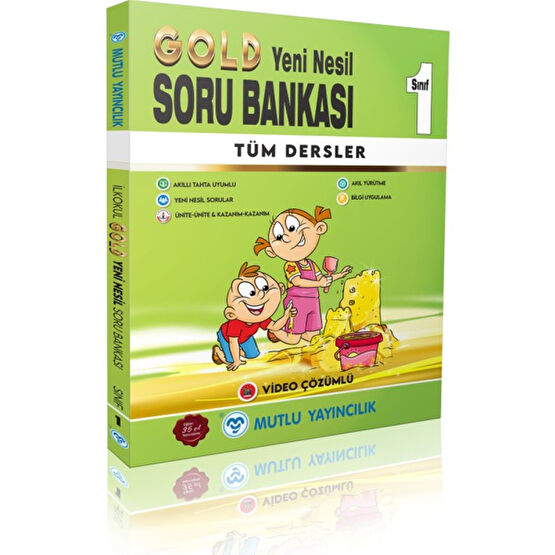 Mutlu Yayıncılık Mutlu 1.sınıf Gold Yeni Nesil Tüm Dersler Soru Bankası Kaynak Kitapları Fiyatı