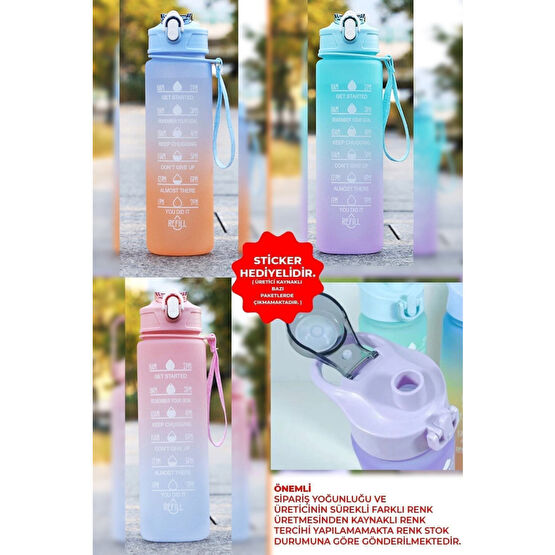 MUTLUHOME Motivasyonel Su Matarası Su Şişesi Suluk 900 Ml Tritan Spor Salonu Su Şişesi Bpa Içermez Suluk Matara Fiyatı