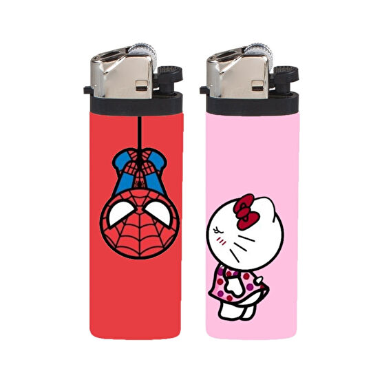 Namgo 2li Spiderman Hello Kitty - Full Bakılı Gazlı Çakmak Çakmak Fiyatı
