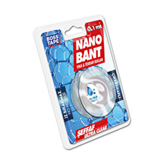 Nano Bant Şeffaf Çift Taraf 19x1mt Bant Fiyatı