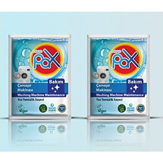 Nanopax 2 Adet Ultra Konsantre Çamaşır Makinesi Kazan Temizleme Bakım Tozu - 10 gr Çamaşır Makinesi Ürünleri Fiyatı