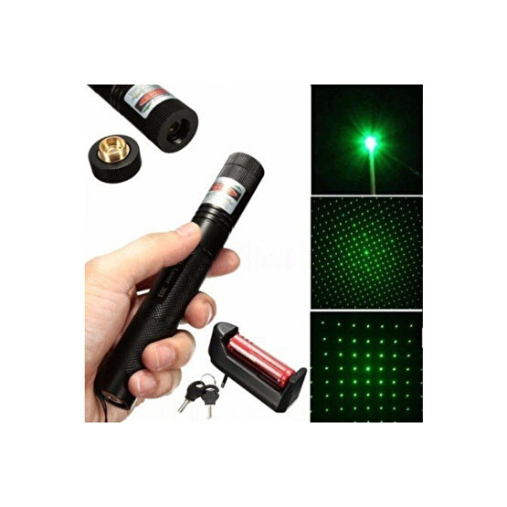 Nanopro Şarjlı Anahtar Emniyetli Yeşil Lazer Pointer 10000mw 20 km Yüksek Güç El Feneri Fiyatı