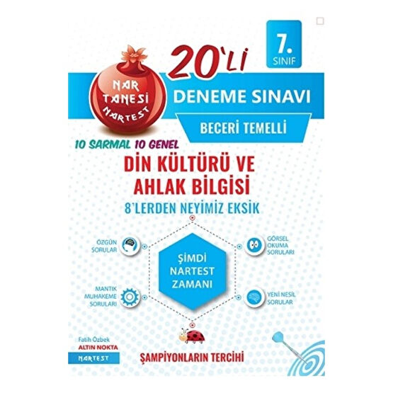 Nartest 7. Sınıf Nar Tanesi Din Kültürü Ve Ahlak Bilgisi Beceri Temelli 20'Li Deneme Sınavı Din Kültürü ve Ahlak Bilgisi Fiyatı