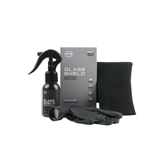 Nasiol GlasShield Araç Nano Yağmur Kaydırıcı Ve Su İtici Sprey-50 Ml-2 Yıl Etkili-Cam Koruma