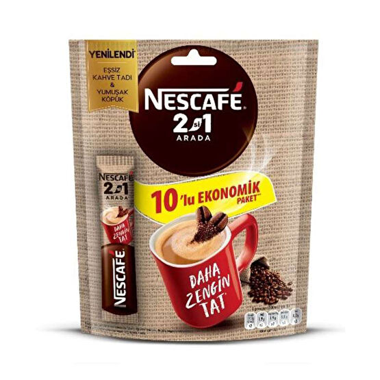 Nescafe 2'si 1 Arada 10 gr X 10'lu Paket Kahve Fiyatı