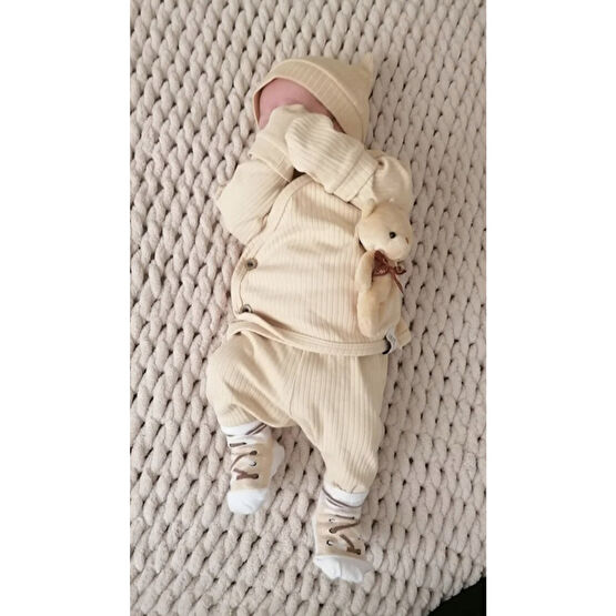 nevrankids Hastane Çıkışı 5li Set (AYICIK HEDİYELİDİR) 0-3 AY Beden Bebek Hastane Çıkışı Fiyatı