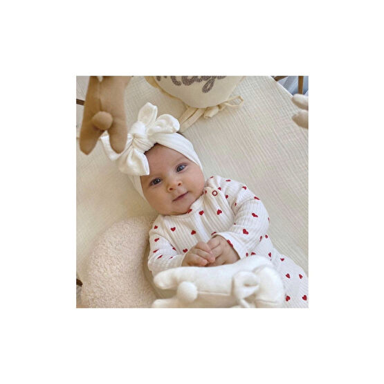 nevrankids Heart Pattern 3’lü Yenidoğan Kız Bebek Hastane Çıkışı Seti %100 Pamuk 3-6 AY Beden Bebek Hastane Çıkışı Fiyatı