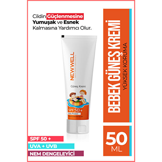 New Well Güneş Koruyucu Çocuk Kremi Spf 50+ (50ml)