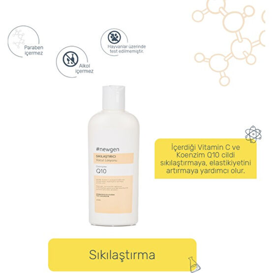 Newgen Coenzyme Q10 & C Vitamini  Losyon 250 ML Vücut Sıkılaştırıcı ve İncelticiler Fiyatı
