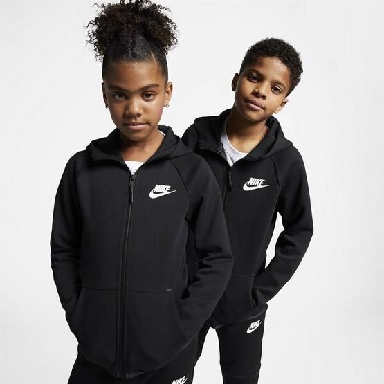 Nike AR4020-010 Siyah B Nsw Tch Flc Fz Essentıals Erkek Çocuk Ceket