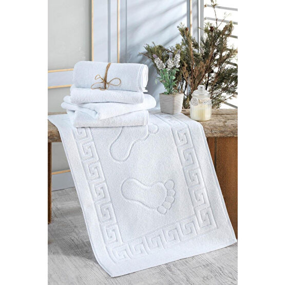 Nina Home Nina Otel Ayak Havlusu 1 Adet Beyaz Banyo Paspası Banyo Havlusu Fiyatı