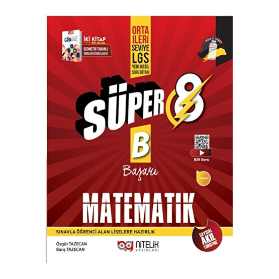 Nitelik Yayınları 8. Sınıf Lgs Süper Matematik Soru Kitabı
