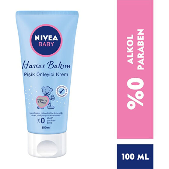 NIVEA Baby Pişik Önleyici Krem 100ml; Hassas Bebek Cilt;Alkol ve Paraben İçermez; Cilt Tahriş Önler Pişik Önleyici Krem Fiyatı