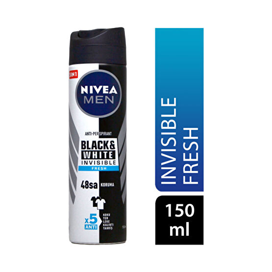 Nivea Deodorant 150 ml Erkek İnvisible Black&amp;White Fresh