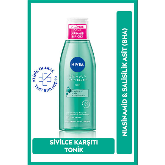 Nivea Derma Skin Clear Sivilce Karşıtı Niasinamid Ve Salisilik Asit (BHA) Tonik 200ml