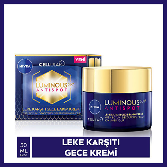 Nivea Luminous630 Leke Karşıtı Gece Bakım Kremi 50 Ml Hyaluronik Asit Tüm Cilt Tipleri Nemlendiriciler Fiyatı