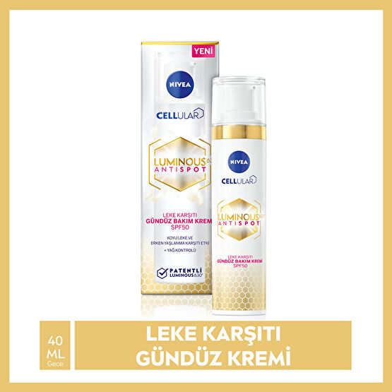 Nivea Luminous630 Leke Karşıtı Gündüz Yüz Bakım Kremi 40 Ml Spf 50 Hyaluronik Asit Ve E Vitamini Hassas Ciltler Nemlendiriciler Fiyatı