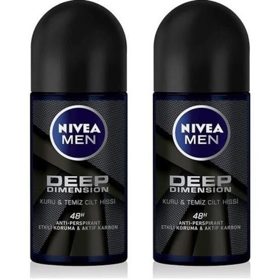 Nivea Men Deep Dimension 2x50 ml Erkek Roll-On Deodorant
