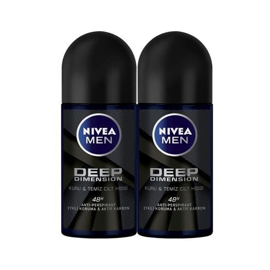 Nivea Men Deep Dimension 2x50 ml Erkek Roll-On Deodorant