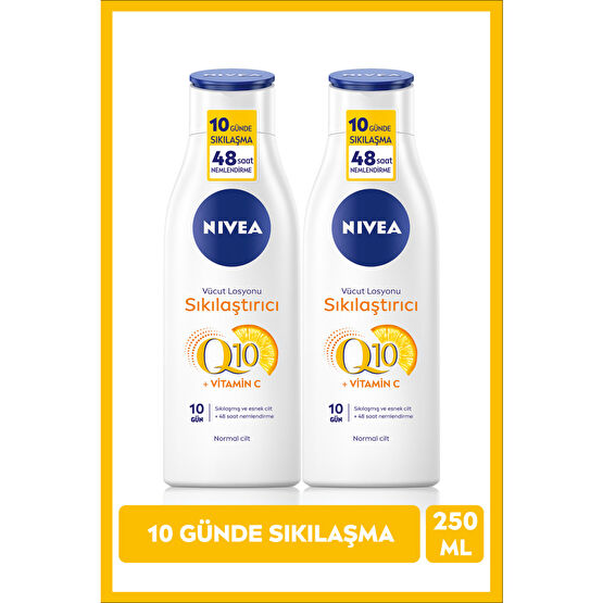 Nivea Q10 Sıkılaştırıcı C Vitaminli Vücut Losyonu 250 ml X 2 Adet nemlendirici Selülit Önleyici ve Gidericiler Fiyatı