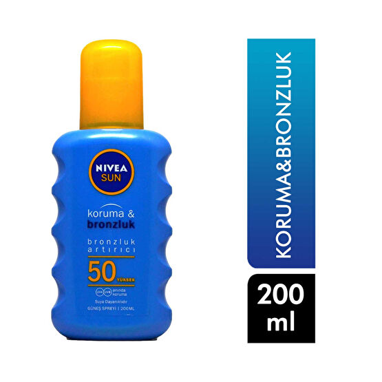 Nivea Sun 200 ml Sprey Koruma & Bronzluk Artırıcı 50+ SPF Güneş Sonrası Kremler ve Losyonları Fiyatı