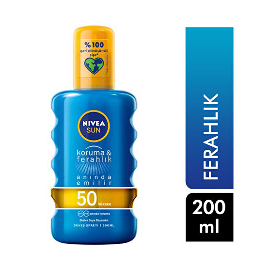 Nivea Sun 200 ml Sprey Koruma & Ferahlık 50+ SPF Güneş Sonrası Kremler ve Losyonları Fiyatı