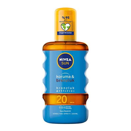 Nivea Sun Koruma&Bronzluk Güneş Yağı 200 ml Sprey 20 Orta Güneş Sonrası Kremler ve Losyonları Fiyatı