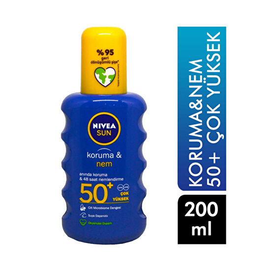 Nivea Sun Koruma&Nem Güneş Koruyucu 200 ml Sprey 50+ Çok Yüksek Güneş Sonrası Kremler ve Losyonları Fiyatı