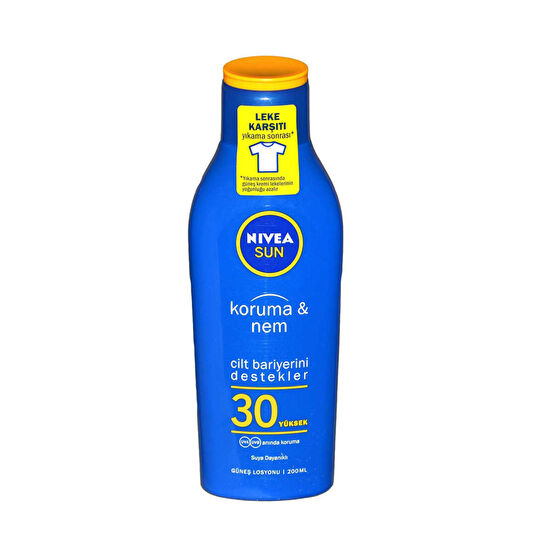 Nivea Sun Koruma&Nem Güneş Losyonu 200 ml 30 Yüksek Güneş Sonrası Kremler ve Losyonları Fiyatı