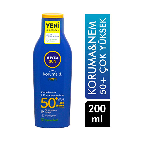 Nivea Sun Koruma&Nem Güneş Losyonu 200 ml 50+ Çok Yüksek Güneş Sonrası Kremler ve Losyonları Fiyatı