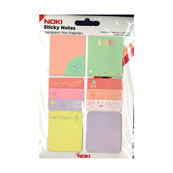 Noki Memo Baskılı Yapışkanlı Notlar Karışık Ölçü 20 Yaprak (postit) Defter Fiyatı