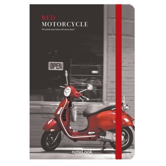 Notelook Red Motorcycle A5 Çizgili Defter
