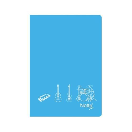 Notte A4 PP 10-138 40 Yaprak Mavi Müzik Defteri