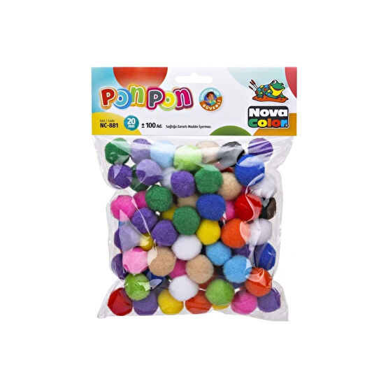 Nova Color Ponpon 20 Mm. 100 Adet Nc-881 Px Yaş Günü & Parti Fiyatı