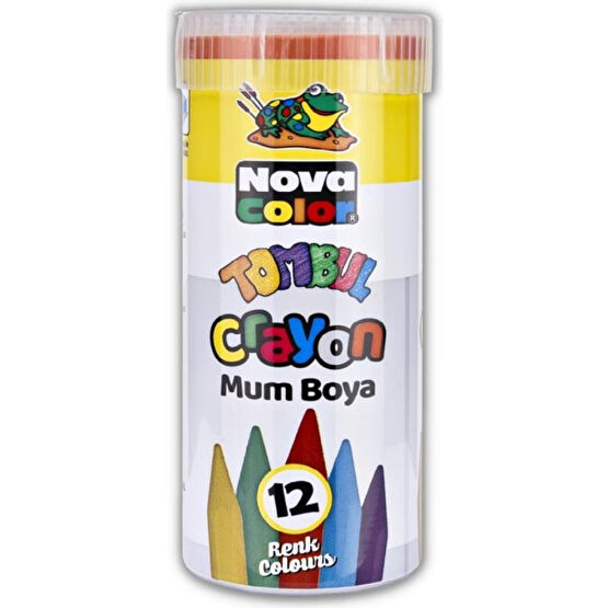 Nova Color Tombul Mum Boya 12 Renk Metal Kutu 12 Renk Crayon 1 Adet Novacolor Altıgen Mum Boya Jumbo 12 Renk Mum Boya Fiyatı