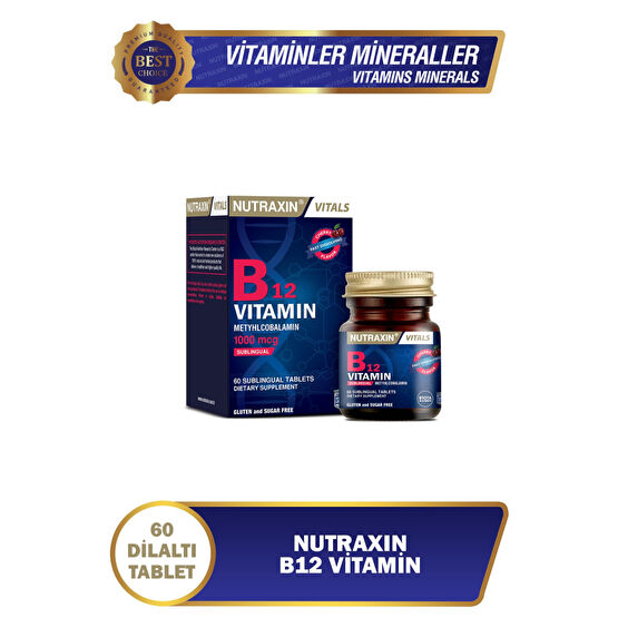 Nutraxin B12 Vitamini (1000 Mcg) - Dil Altı Tableti