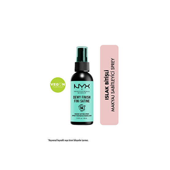 NYX Professional Makeup Makyaj Sabitleyici Sprey - Makeup Setting Spray Dewy Dewy 80 g