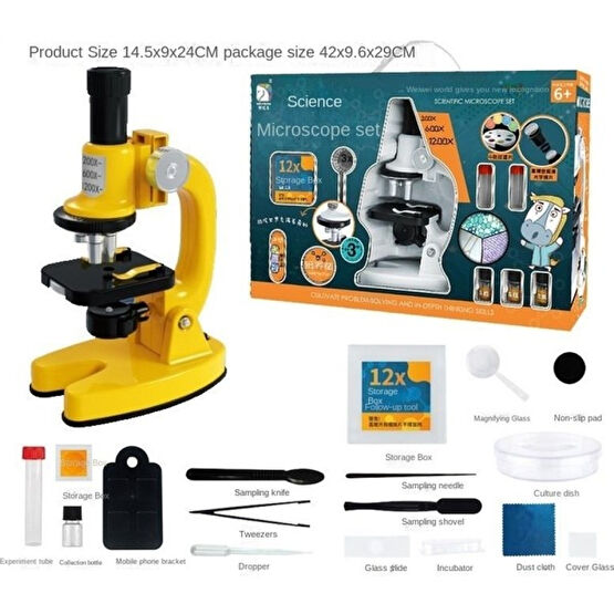 Oajfeu Çocuklar Hd 1200X Mikroskop Oyuncak Seti (Yurt Dışından) Mikroskop Fiyatı