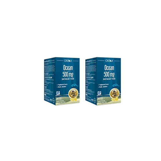 Ocean 500 Mg Saf Balık Yağı 60 Kapsül 2li Paket Balık Yağı / Omega 3 - 6 - 9 Fiyatı