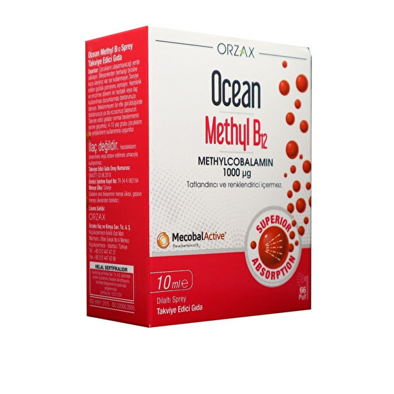 Ocean Methyl Cobalamin B12 Sprey 10 ml Sağlık / Diyet Fiyatı