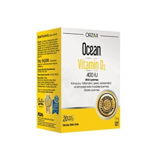 Ocean Vitamin D3 400ıu Sprey 20ml Sağlık / Diyet Fiyatı