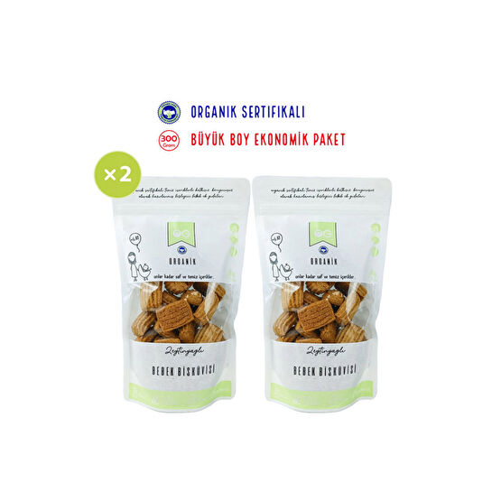 OG natural 2li Organik Bebek Bisküvisi 2x300 gr 6 Ay