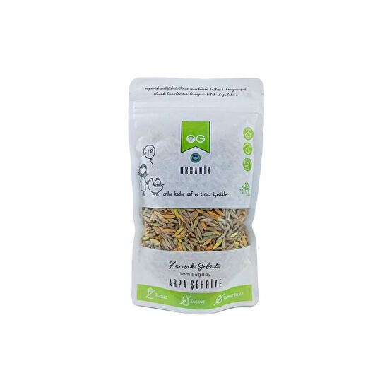 OG natural Organik Karışık Sebzeli Tam Buğday Arpa Şehriye 250 gr 7 Ay