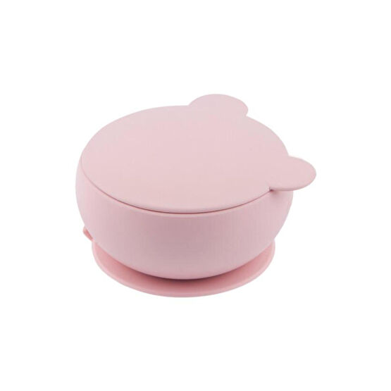 Oioi Kapaklı Silikon Kase Vakum Tabanlı Pinky Pink Bebek Beslenme Gereçleri Fiyatı