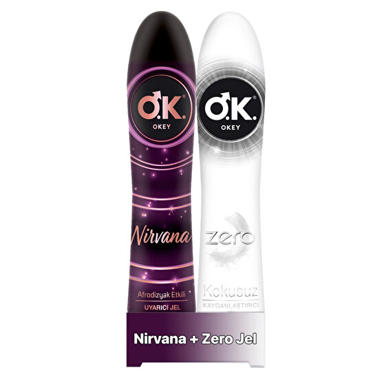 Okey Nirvana Uyarıcı Jel Su Bazlı 100 ml +Okey Zero Kayganlaştırıcı Jel Su Bazlı 100 ml Kayganlaştırıcı Jel Fiyatı
