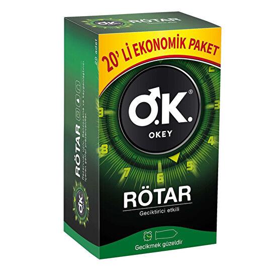 Okey O.K. Rötar Ekonomik Paket 20'li Prezervatif / Kondom Fiyatı